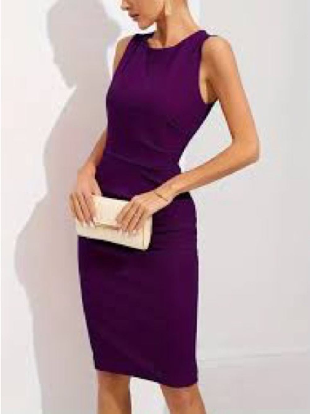 Jason Wu Pre Fall Runway Collection Purple Dress Wool Blend size 8